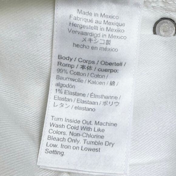 J Crew Women's Slim Wide Leg Jean Size 29 White High Waist Ankle Raw Hem - Picture 10 of 16